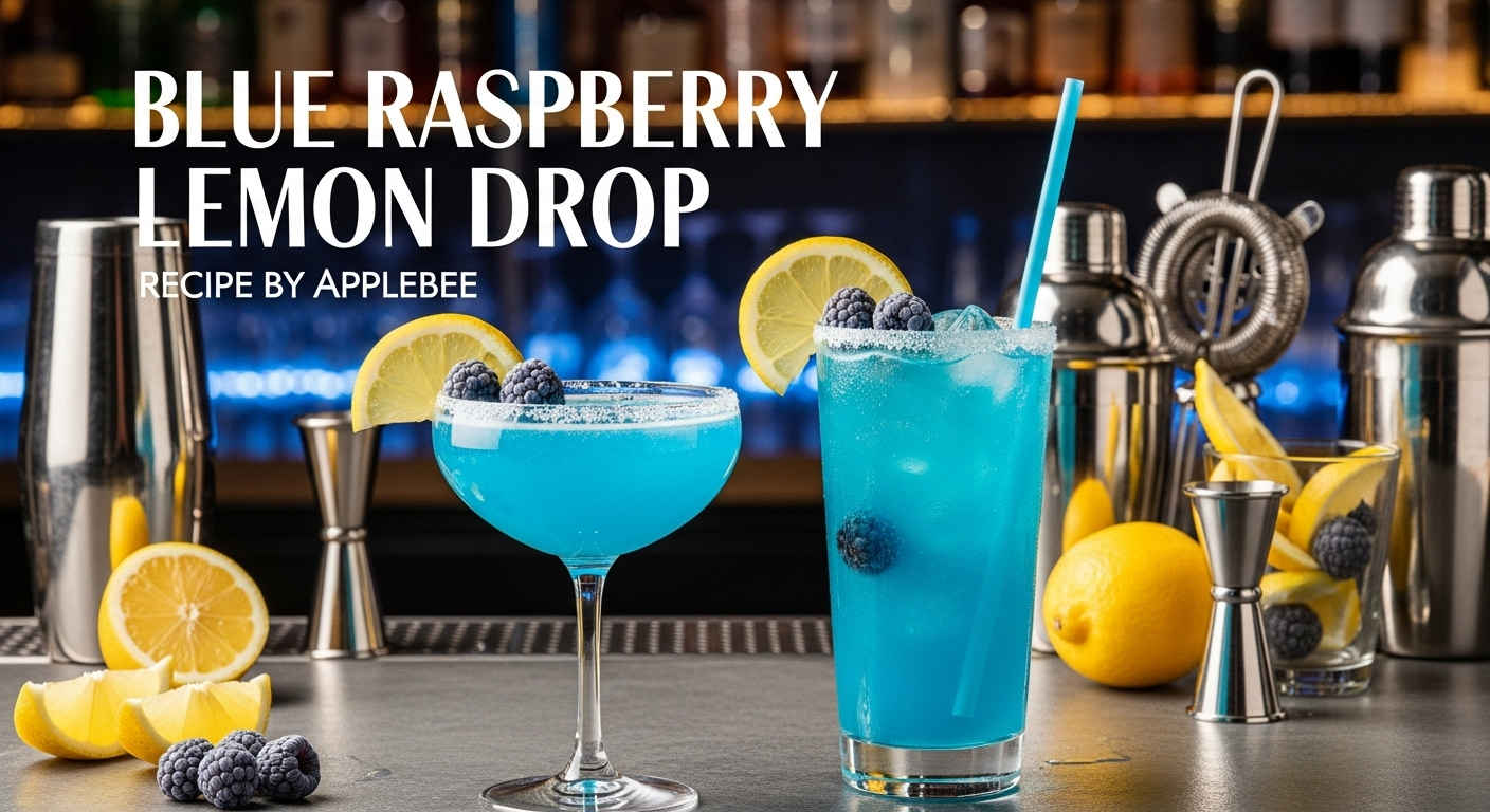 Blue Raspberry lemon drop recipe by Applebee.