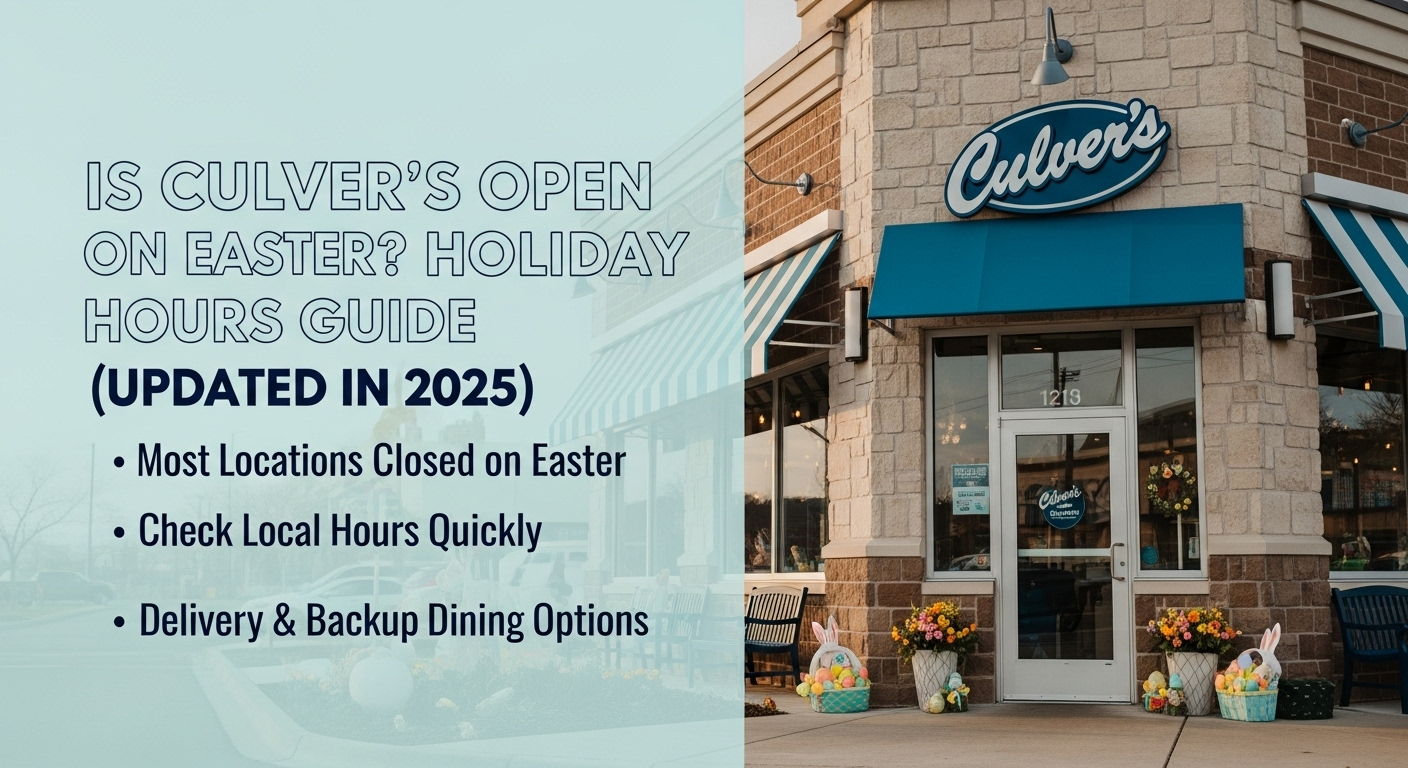 Is Culver’s Open on Easter? Holiday Hours Guide (Updated in 2025)